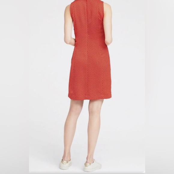 BANANA REPUBLIC // V-NECK SLEEVELESS SHIFT MINI, RED DRESS // SIZE 0 - Picture 7 of 8